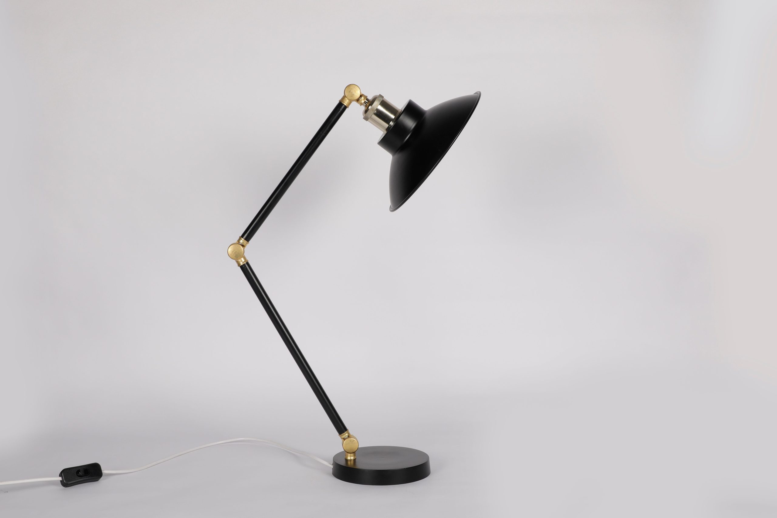 Lampe acier noir design moderne articulée